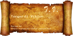Tengerdi Viktor névjegykártya